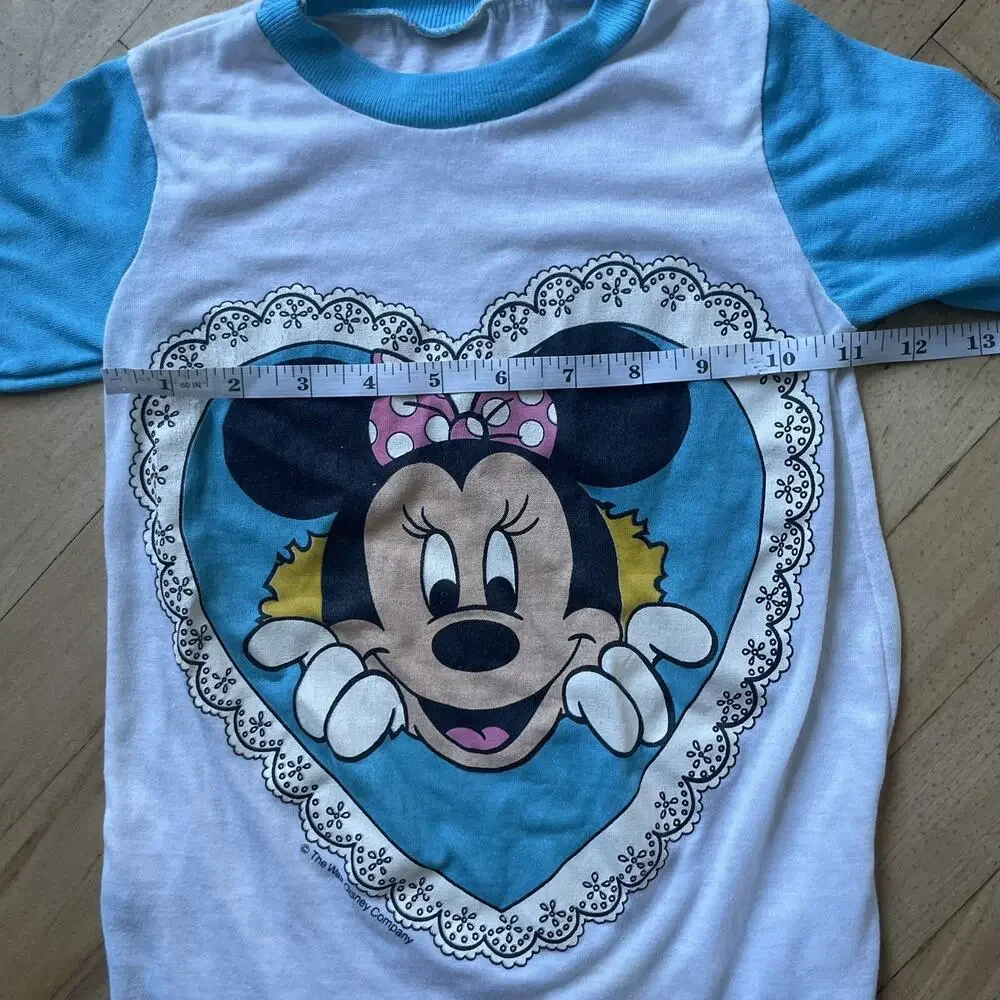 Vintage 90’s Minnie Mouse Pajama Dress Girls Sz 11in Pit To Pit 19-20in‎ Length - Picture 4 of 14
